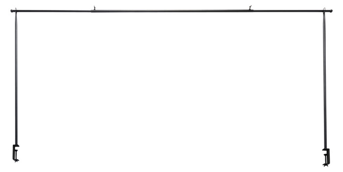 Bordstativ 130–250 x 110 cm sort - Sunlife